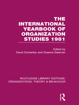 cover image of The International Yearbook of Organization Studies 1981 (RLE